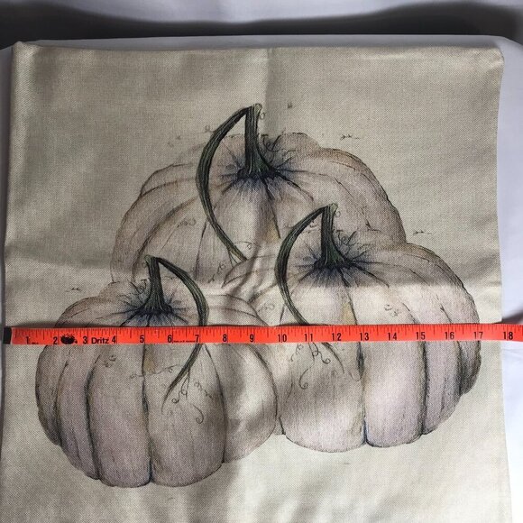 NWOT Pumpkin Fall Thanksgiving Halloween Pillow cover for 16"x16" pillow - Picture 5 of 10